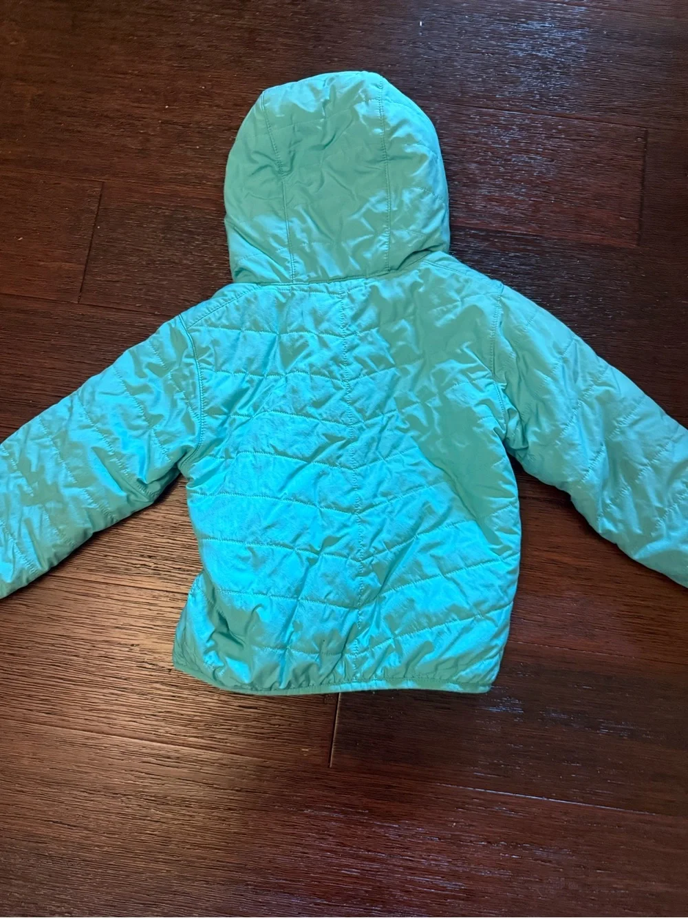 Columbia Girls Aqua Hooded Puffer Jacket